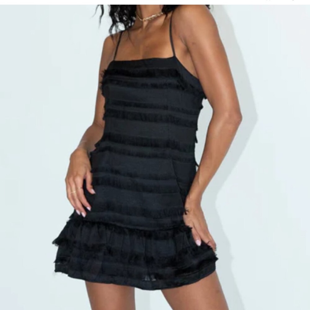 Princess Polly black ruffle dress